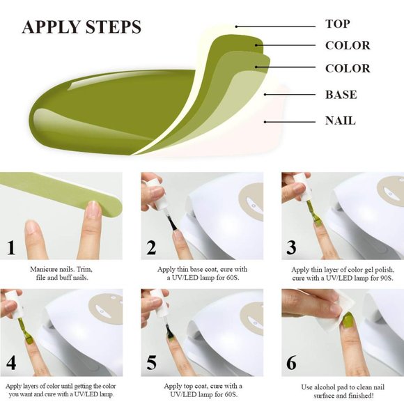 Gel Nail Polish - Set of 8 bottles - Non-Toxic - Picture 8 of 13